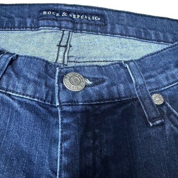 Rock & Republic Jeans Skinny Ankle Medium Wash Mid Rise Denim Jeans Y2k Size 28 - Picture 3 of 16